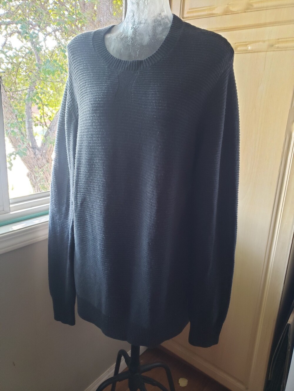 Kit and Ace Merino Wool Women's Sweater Dress Dark Charcoal Crewneck Sweater